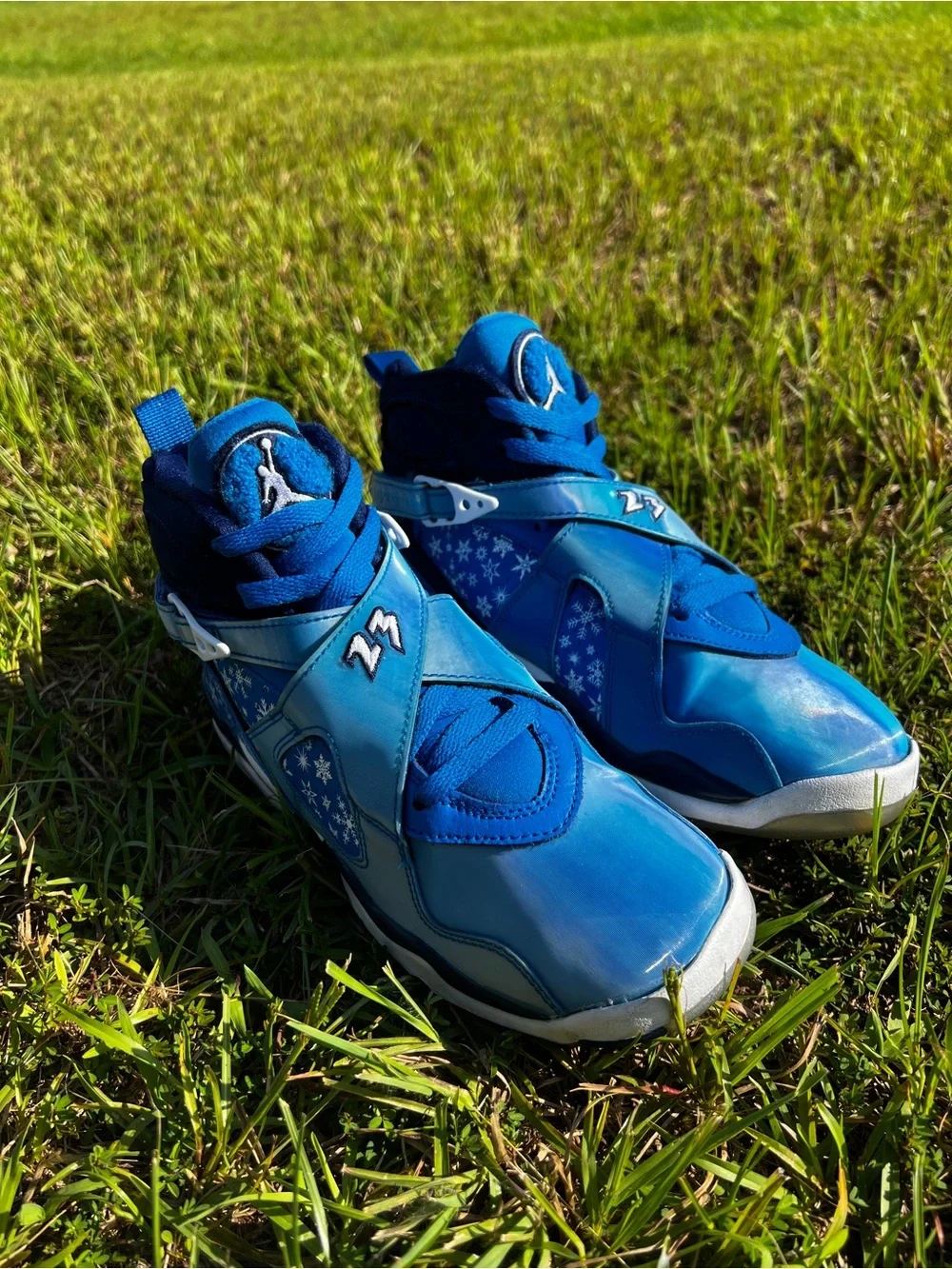 CLEAN Air Jordan 8 size 6 Mens Snowflake Blue shoes